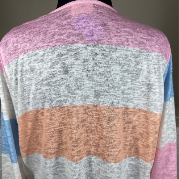 BiBi Women's Lightweight Longline Open Cardigan Sweater Pastels Size M Office - Picture 7 of 12